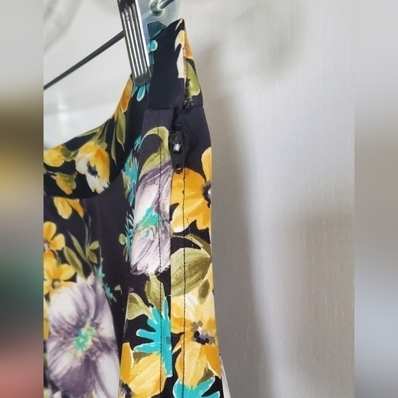 Vintage 1970 3 pieces set, size 6, black floral - Picture 10 of 13